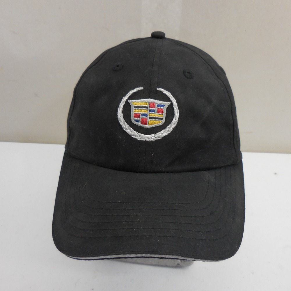 Cadillac Baseball Cap Black Embroidered Crest Logo Adjustable Hat Escalade CTS